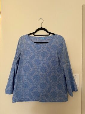 J McLaughlin 100% cotton boat neck top